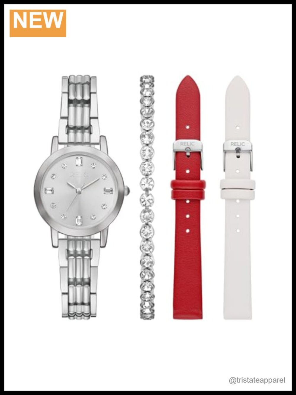 Interchangeable Watch Gift Set Quartz Analog Mineral Crystal